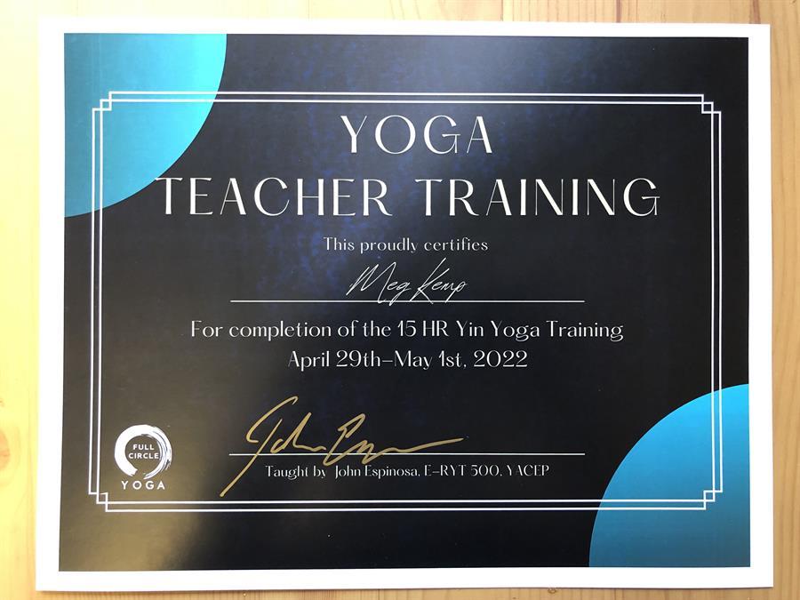Yin Yoga Teacher Certificate